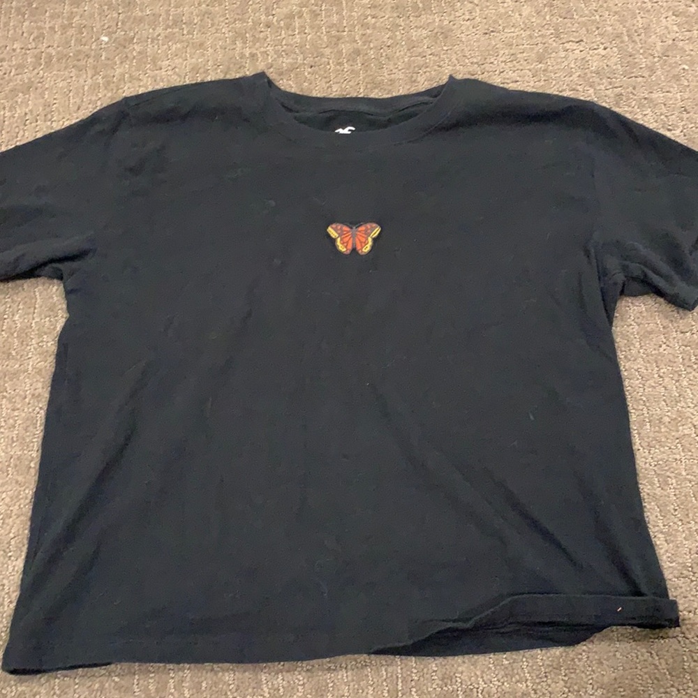 Black butterfly t-shirt